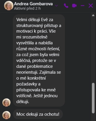 Reference Andrea Gombarová